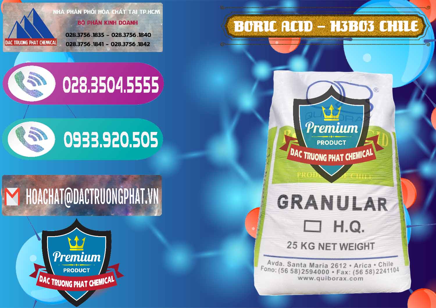 Công ty chuyên bán - cung cấp Acid Boric – Axit Boric H3BO3 99% Quiborax Chile - 0281 - Kinh doanh _ phân phối hóa chất tại TP.HCM - hoachatxulynuoc.com