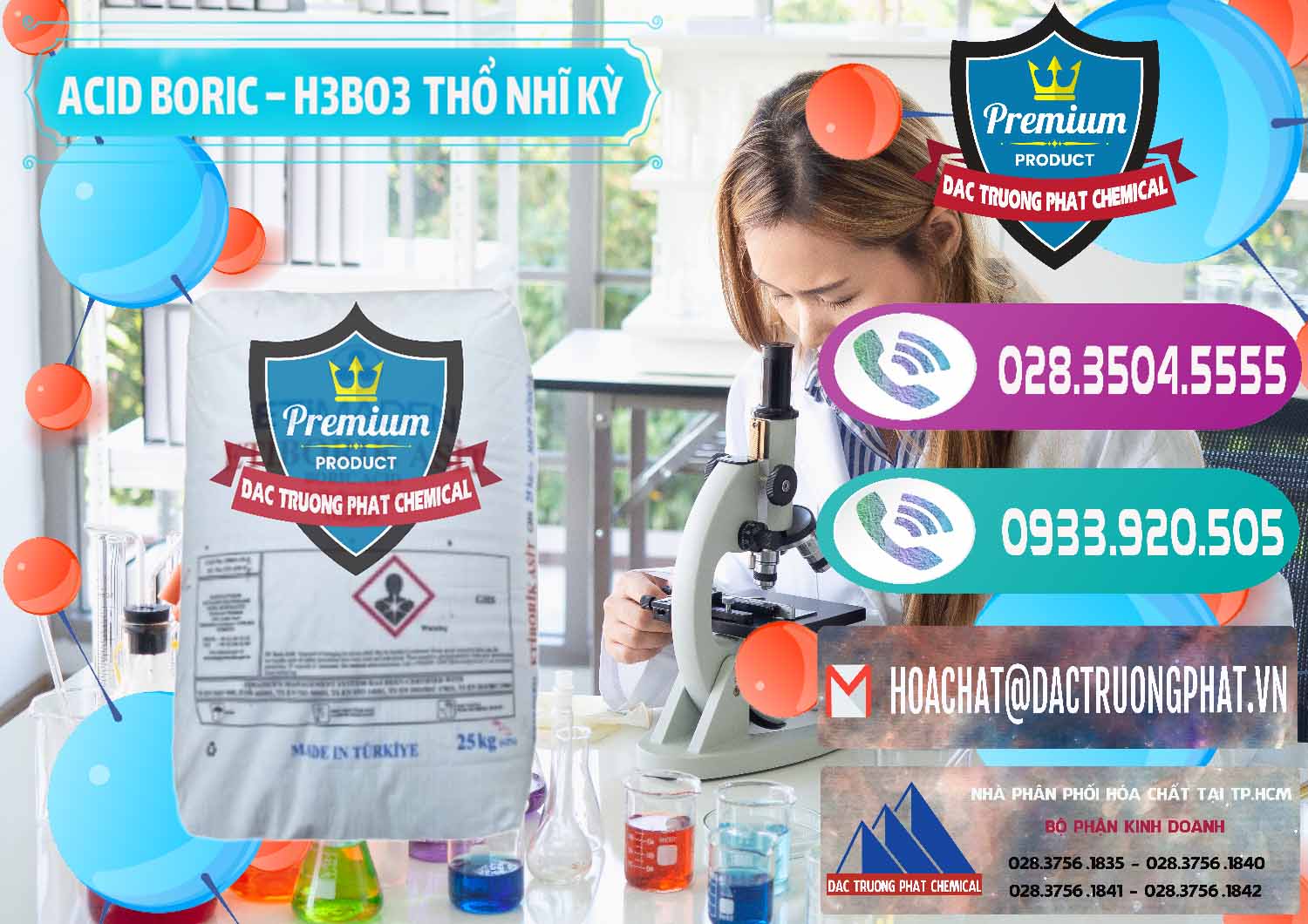 Chuyên bán _ cung ứng Acid Boric – Axit Boric H3BO3 Etimaden Thổ Nhĩ Kỳ Turkey - 0369 - Nơi chuyên nhập khẩu - phân phối hóa chất tại TP.HCM - hoachatxulynuoc.com