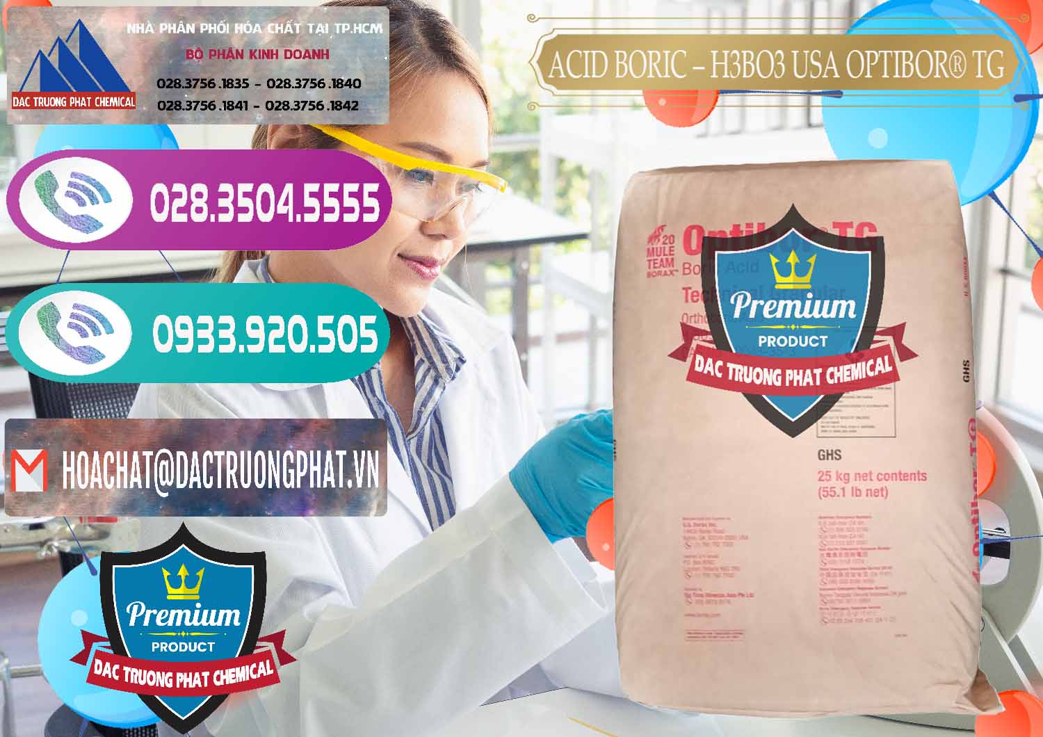 Nơi phân phối _ bán Acid Boric – Axit Boric H3BO3 99% Mỹ USA OPTIBOR® TG - 0004 - Cty phân phối ( cung cấp ) hóa chất tại TP.HCM - hoachatxulynuoc.com