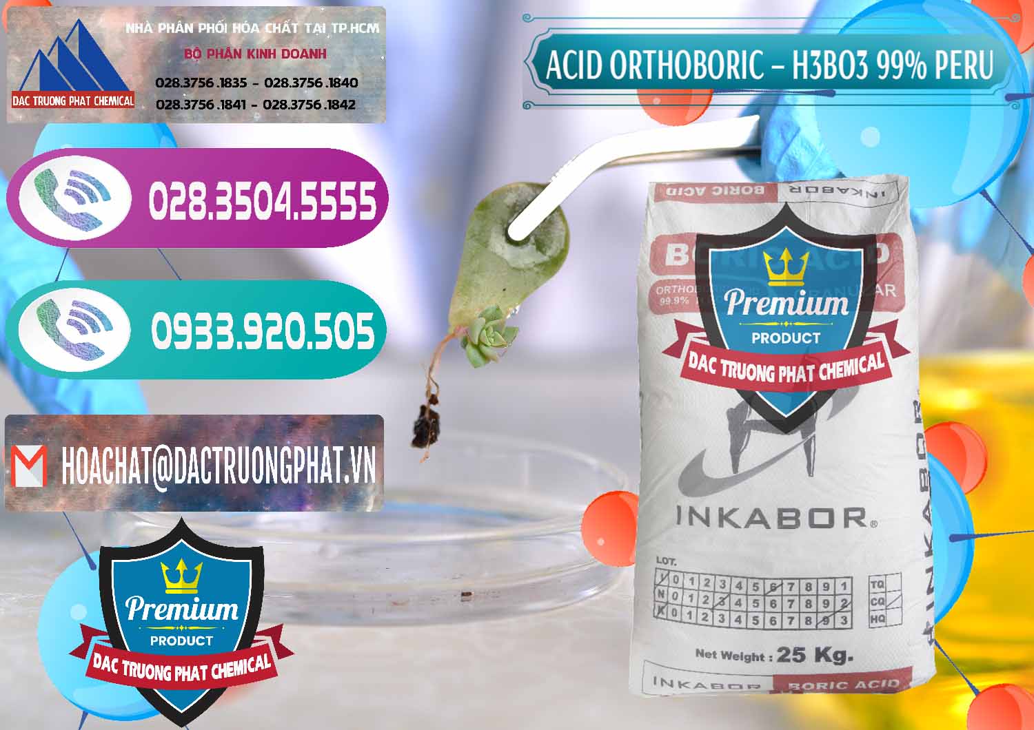 Đơn vị chuyên nhập khẩu _ bán Acid Boric – Axit Boric H3BO3 99% Inkabor Peru - 0280 - Cty chuyên cung cấp & kinh doanh hóa chất tại TP.HCM - hoachatxulynuoc.com