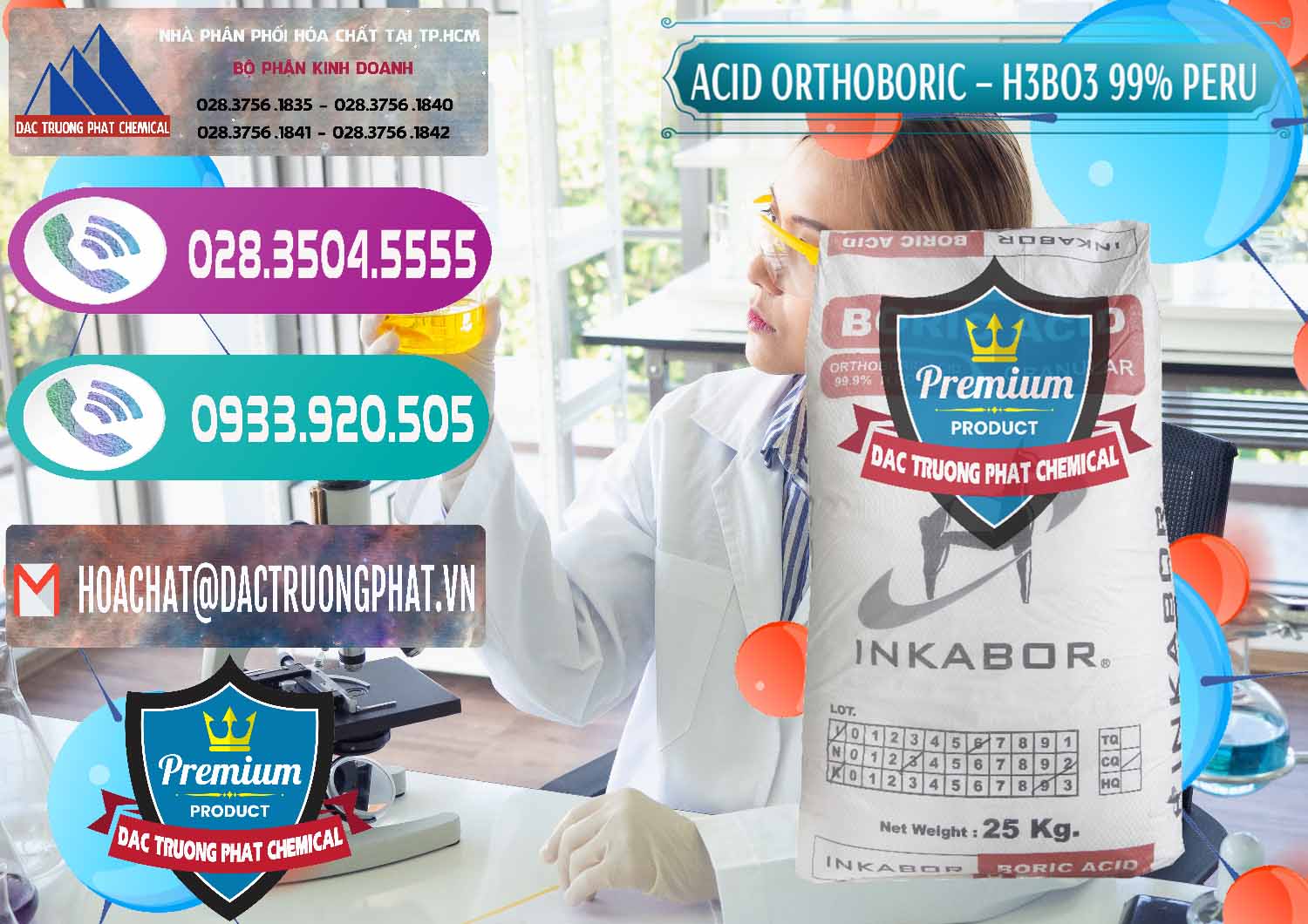 Công ty chuyên bán _ cung ứng Acid Boric – Axit Boric H3BO3 99% Inkabor Peru - 0280 - Cty nhập khẩu _ phân phối hóa chất tại TP.HCM - hoachatxulynuoc.com