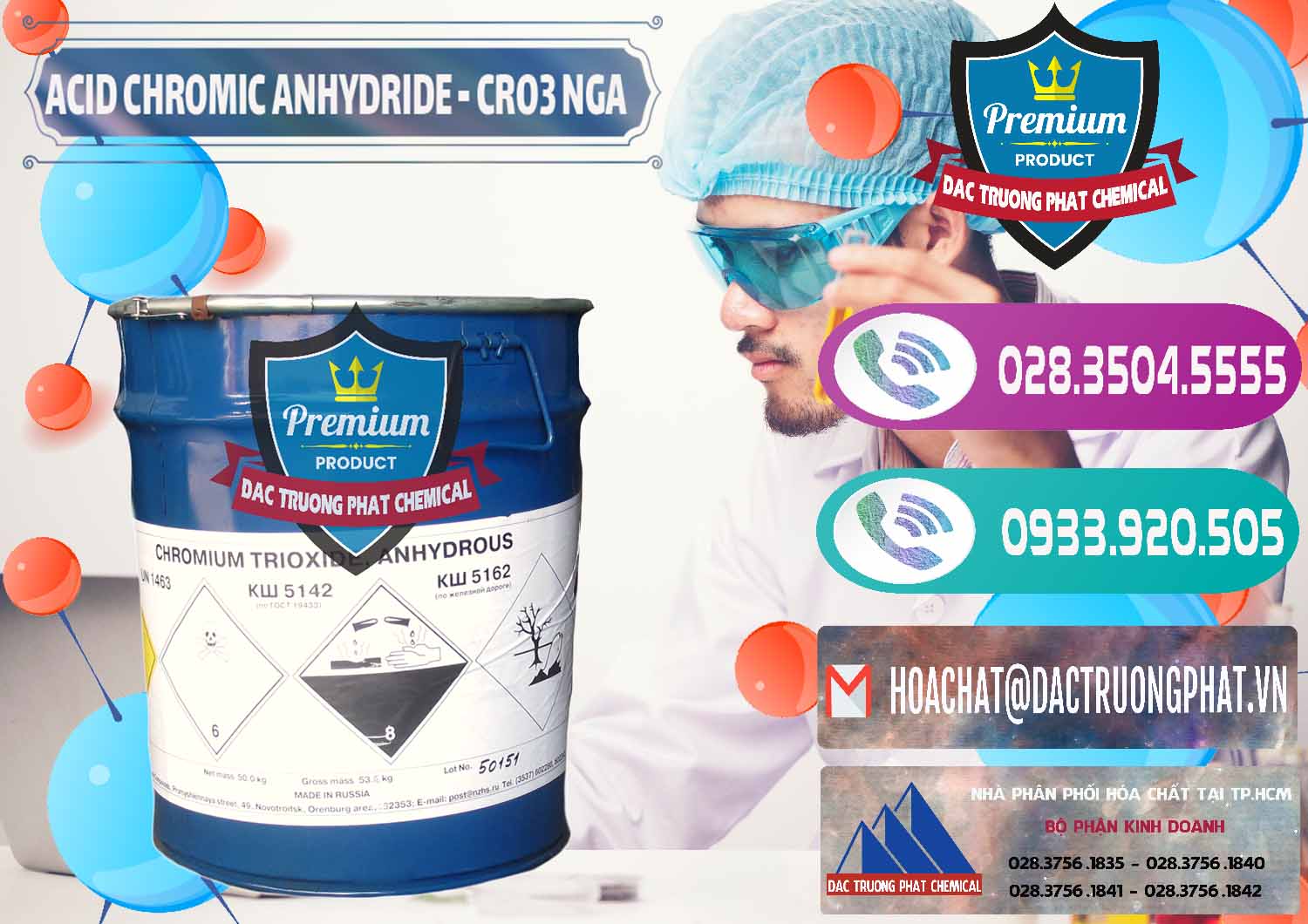 Nhà cung ứng & bán Acid Chromic Anhydride - Cromic CRO3 Nga Russia - 0006 - Chuyên cung ứng và phân phối hóa chất tại TP.HCM - hoachatxulynuoc.com