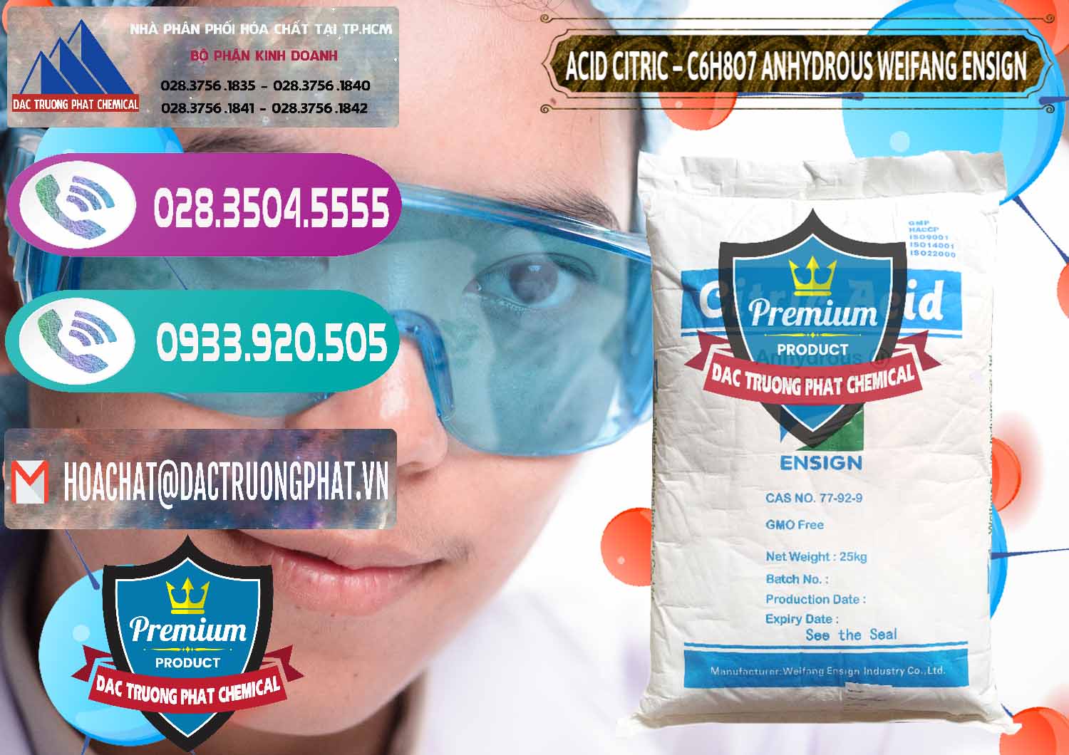 Đơn vị chuyên phân phối - bán Acid Citric - Axit Citric Khan Anhydrous Weifang Trung Quốc China - 0008 - Cty cung cấp ( nhập khẩu ) hóa chất tại TP.HCM - hoachatxulynuoc.com