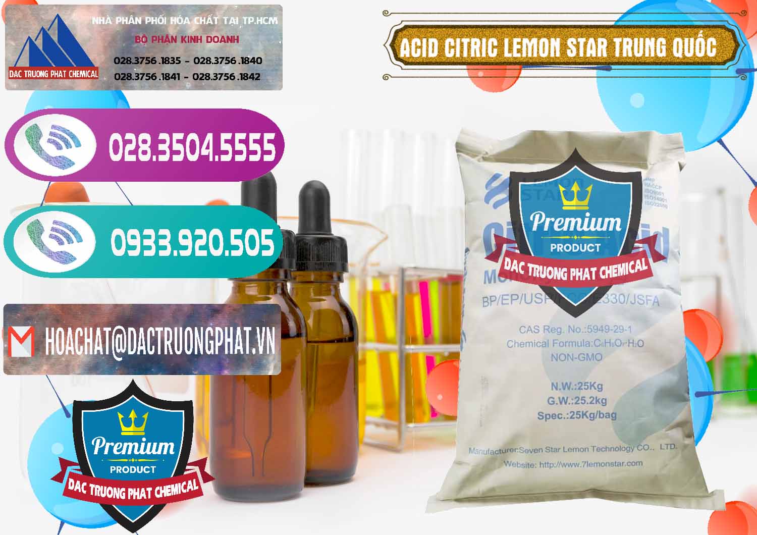 Nơi bán ( cung cấp ) Acid Citric - Axit Citric BP/EP/USP/FCC/E330 Lemon Star Trung Quốc China - 0286 - Cung cấp - nhập khẩu hóa chất tại TP.HCM - hoachatxulynuoc.com