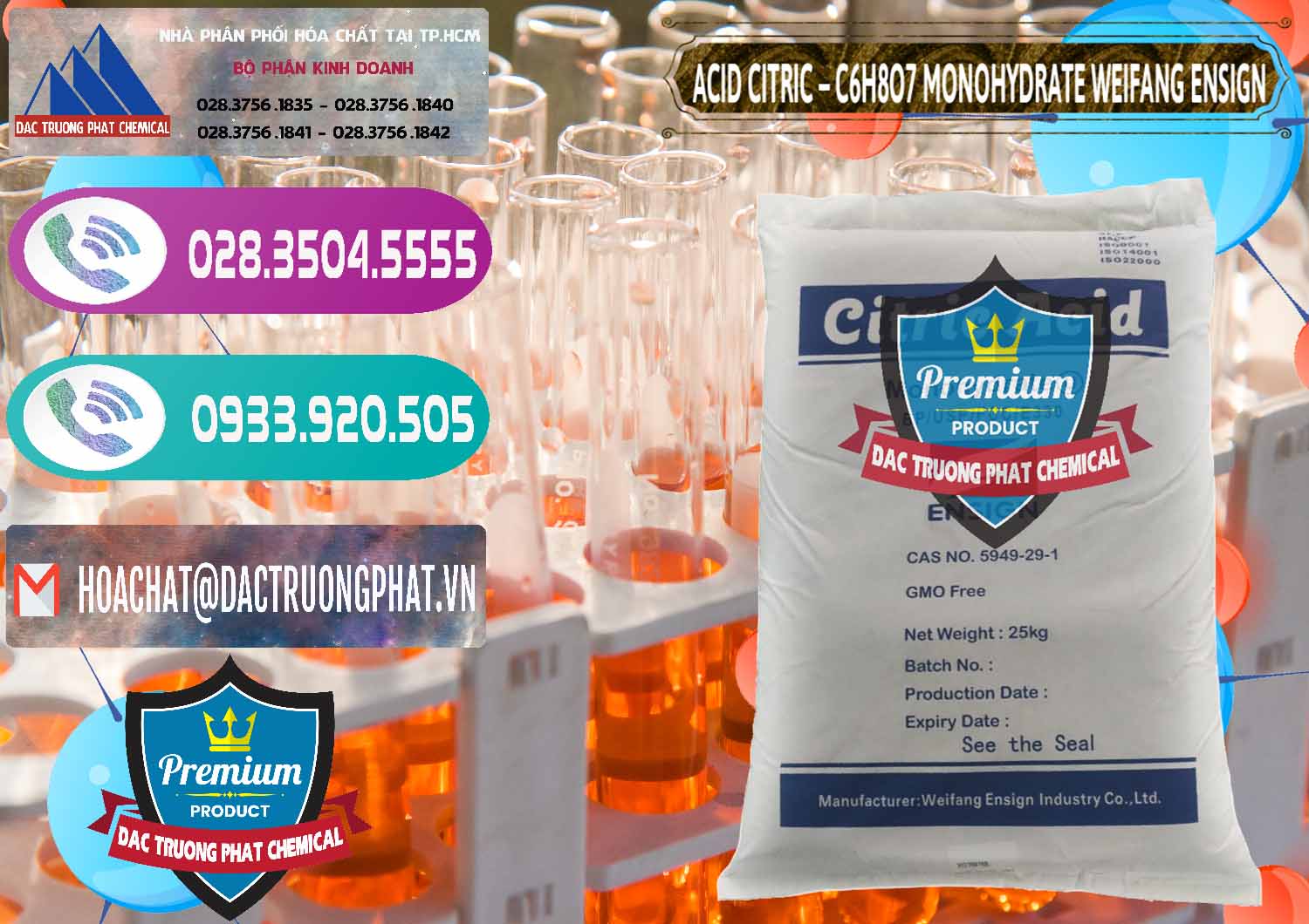 Cty bán _ cung cấp Acid Citric - Axit Citric Monohydrate Weifang Trung Quốc China - 0009 - Chuyên cung cấp ( bán ) hóa chất tại TP.HCM - hoachatxulynuoc.com