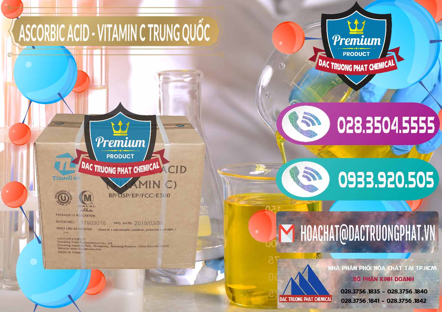 Công ty chuyên kinh doanh ( bán ) Axit Ascorbic - Vitamin C Trung Quốc China - 0309 - Cty chuyên phân phối _ cung ứng hóa chất tại TP.HCM - hoachatxulynuoc.com
