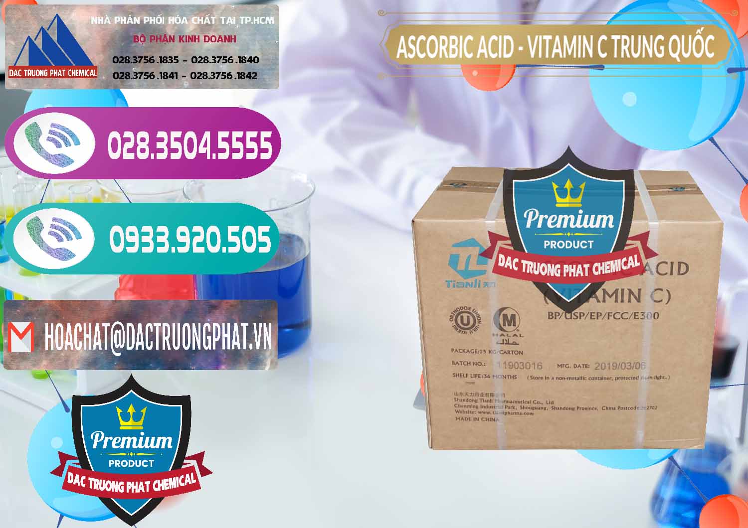 Nơi cung ứng ( bán ) Axit Ascorbic - Vitamin C Trung Quốc China - 0309 - Đơn vị cung cấp - phân phối hóa chất tại TP.HCM - hoachatxulynuoc.com