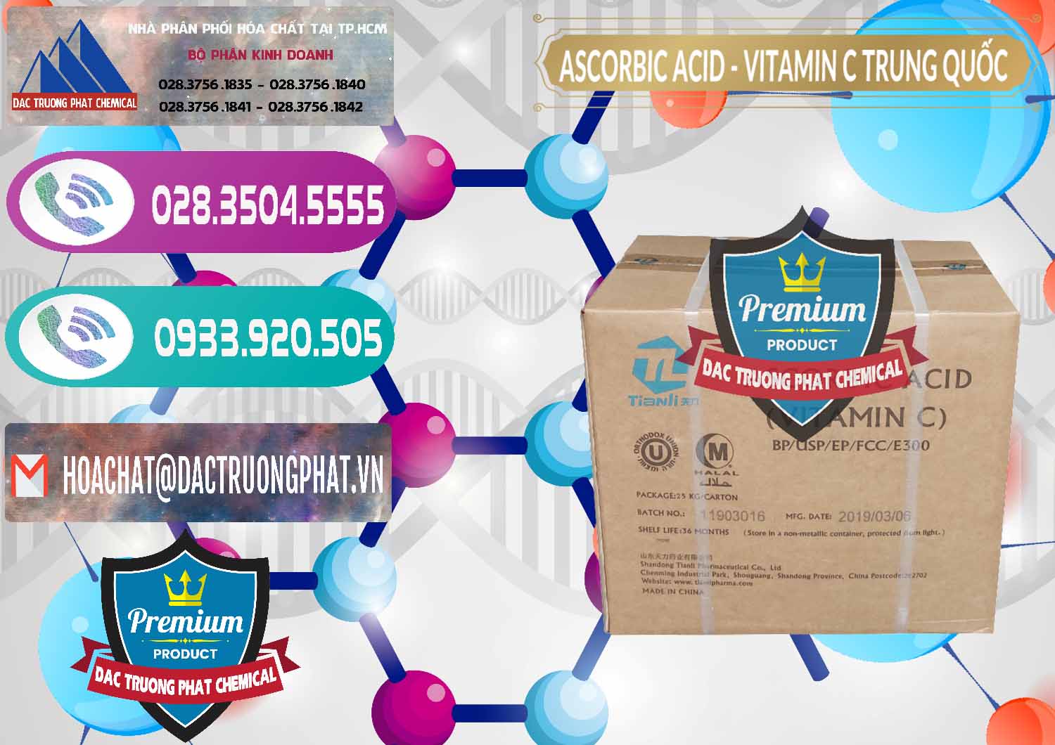 Cty chuyên cung cấp & bán Axit Ascorbic - Vitamin C Trung Quốc China - 0309 - Chuyên nhập khẩu & phân phối hóa chất tại TP.HCM - hoachatxulynuoc.com