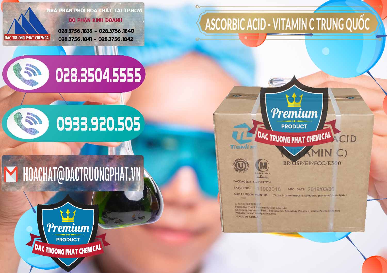 Nơi chuyên cung ứng _ bán Axit Ascorbic - Vitamin C Trung Quốc China - 0309 - Đơn vị bán & phân phối hóa chất tại TP.HCM - hoachatxulynuoc.com