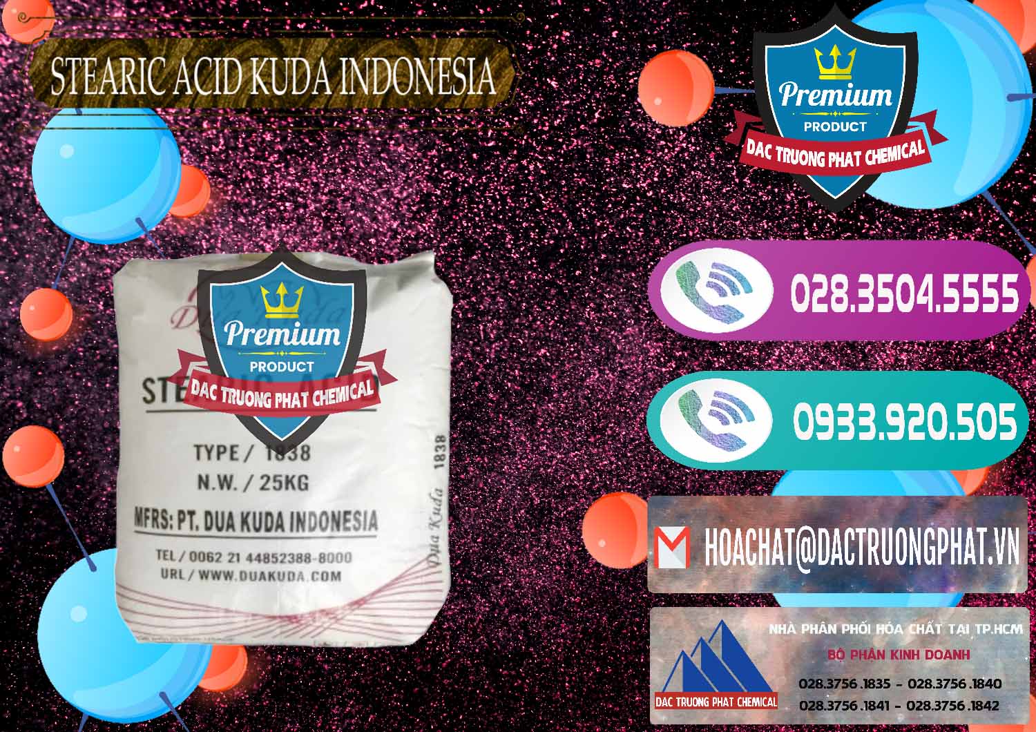 Đơn vị chuyên cung cấp - bán Axit Stearic - Stearic Acid Dua Kuda Indonesia - 0388 - Cty chuyên cung cấp - bán hóa chất tại TP.HCM - hoachatxulynuoc.com