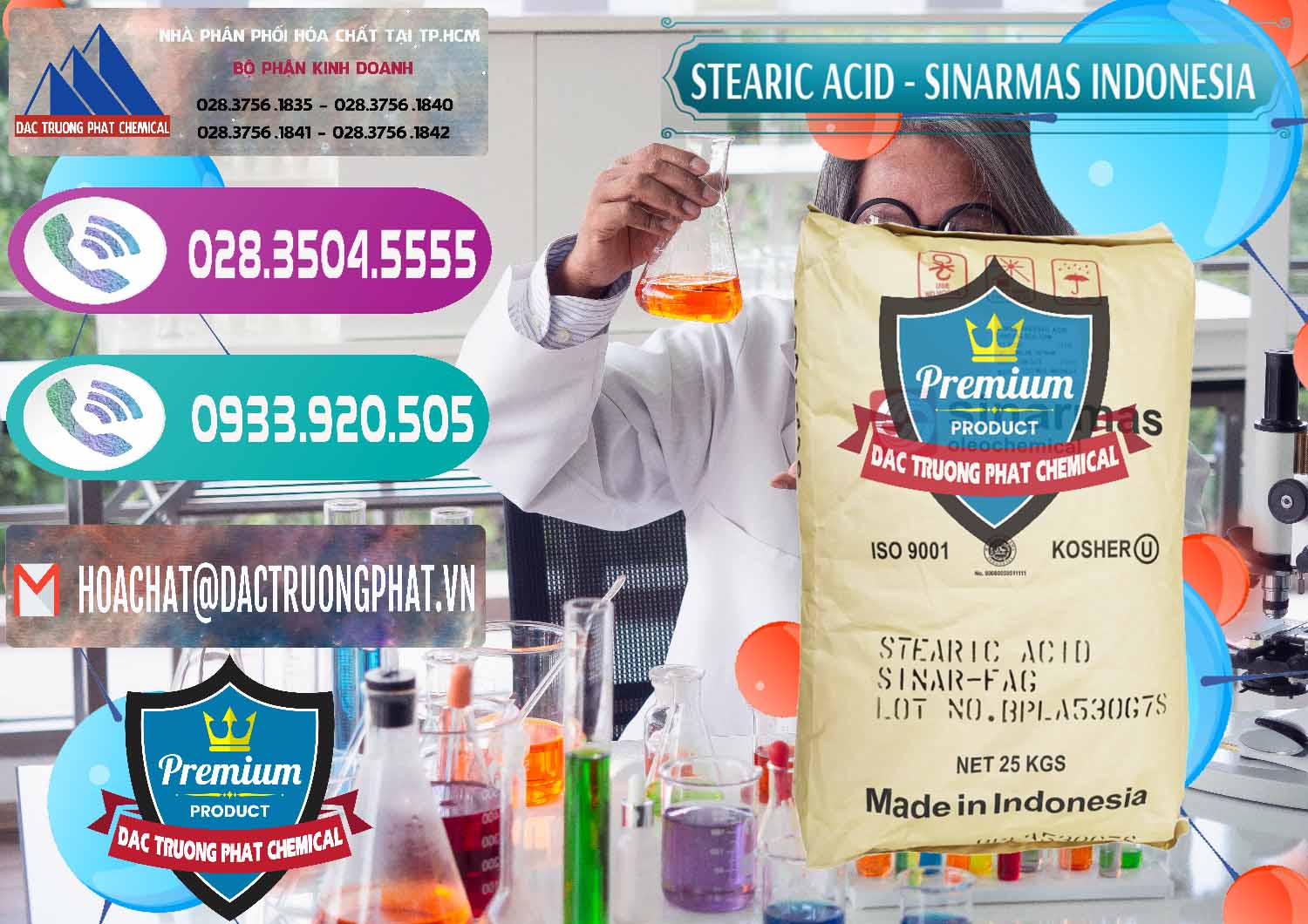 Chuyên cung ứng - bán Axit Stearic - Stearic Acid Sinarmas Indonesia - 0389 - Công ty phân phối và bán hóa chất tại TP.HCM - hoachatxulynuoc.com