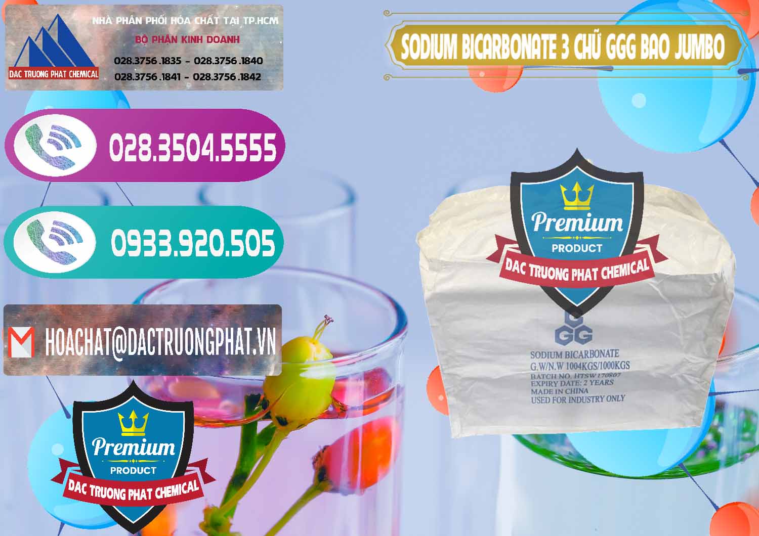 Đơn vị bán ( cung cấp ) Sodium Bicarbonate – Bicar NaHCO3 Food Grade 3 Chữ GGG Bao Jumbo ( Bành ) Trung Quốc China - 0260 - Cty chuyên phân phối ( kinh doanh ) hóa chất tại TP.HCM - hoachatxulynuoc.com