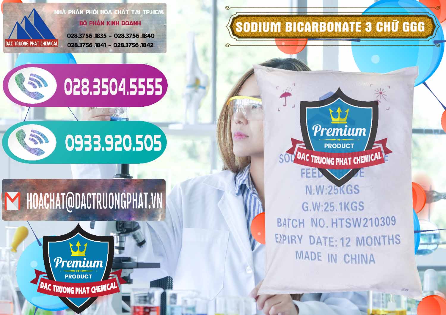 Chuyên bán ( cung cấp ) Sodium Bicarbonate – Bicar NaHCO3 Food Grade 3 Chữ GGG Trung Quốc China - 0259 - Cung cấp và bán hóa chất tại TP.HCM - hoachatxulynuoc.com