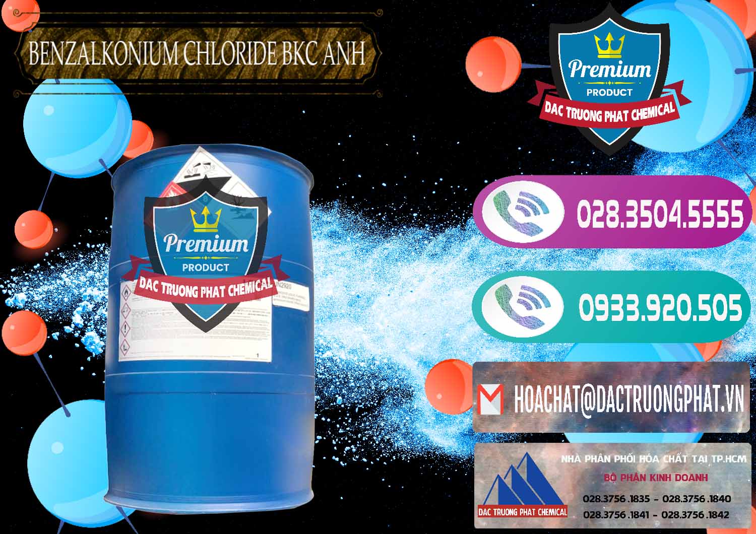 Cty chuyên bán ( phân phối ) BKC - Benzalkonium Chloride 80% Anh Quốc Uk Kingdoms - 0457 - Công ty nhập khẩu ( phân phối ) hóa chất tại TP.HCM - hoachatxulynuoc.com