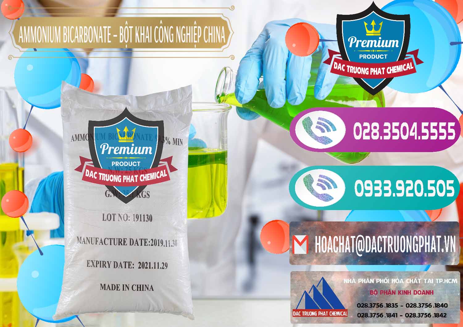 Chuyên cung cấp và bán Ammonium Bicarbonate – Bột Khai Công Nghiệp Trung Quốc China - 0020 - Đơn vị phân phối - bán hóa chất tại TP.HCM - hoachatxulynuoc.com