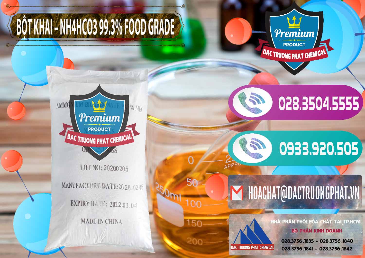 Cung cấp ( bán ) Ammonium Bicarbonate – Bột Khai NH4HCO3 Food Grade Trung Quốc China - 0019 - Nơi chuyên phân phối - nhập khẩu hóa chất tại TP.HCM - hoachatxulynuoc.com