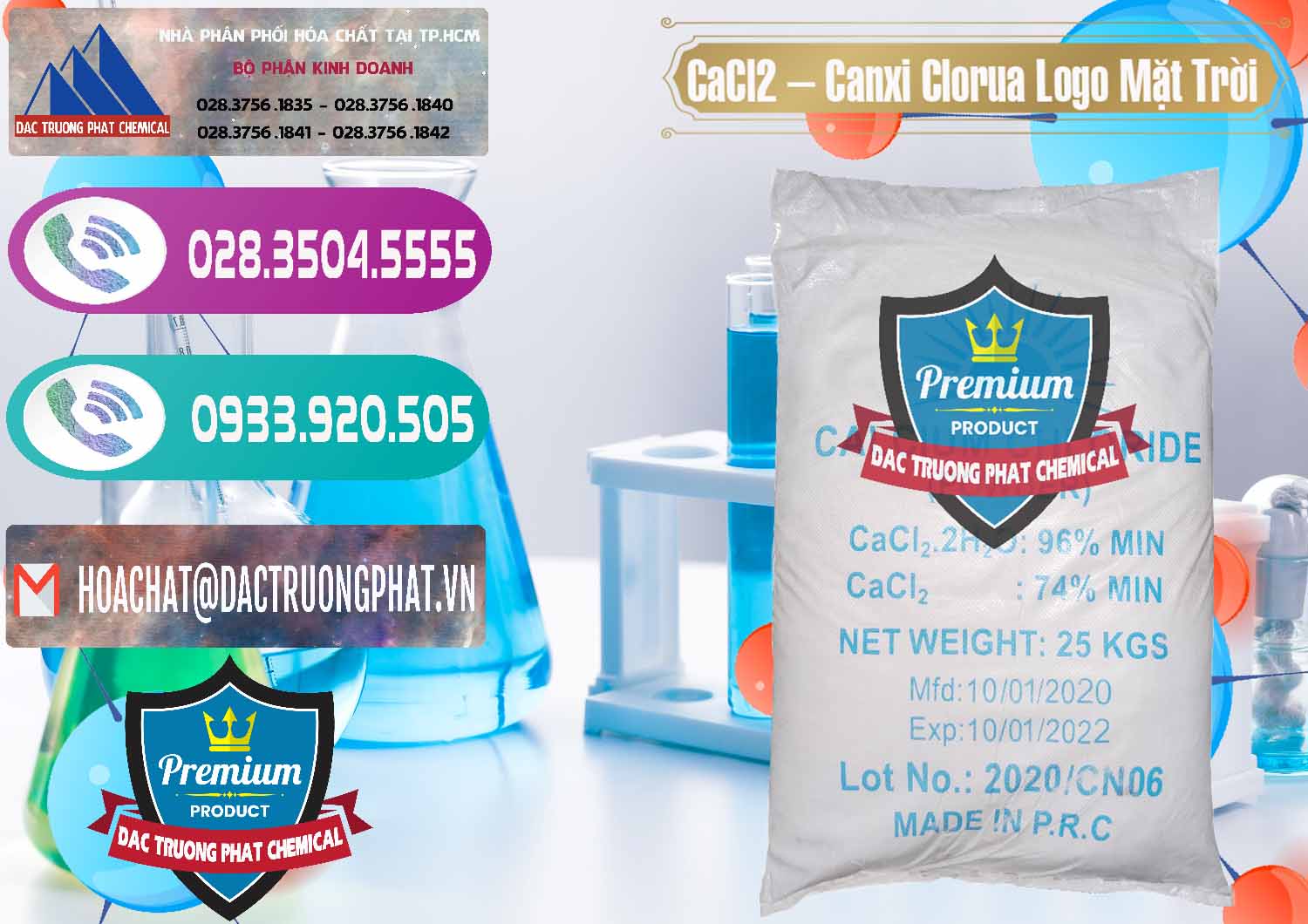 Công ty chuyên nhập khẩu ( bán ) CaCl2 – Canxi Clorua 96% Logo Mặt Trời Trung Quốc China - 0041 - Đơn vị kinh doanh _ cung cấp hóa chất tại TP.HCM - hoachatxulynuoc.com