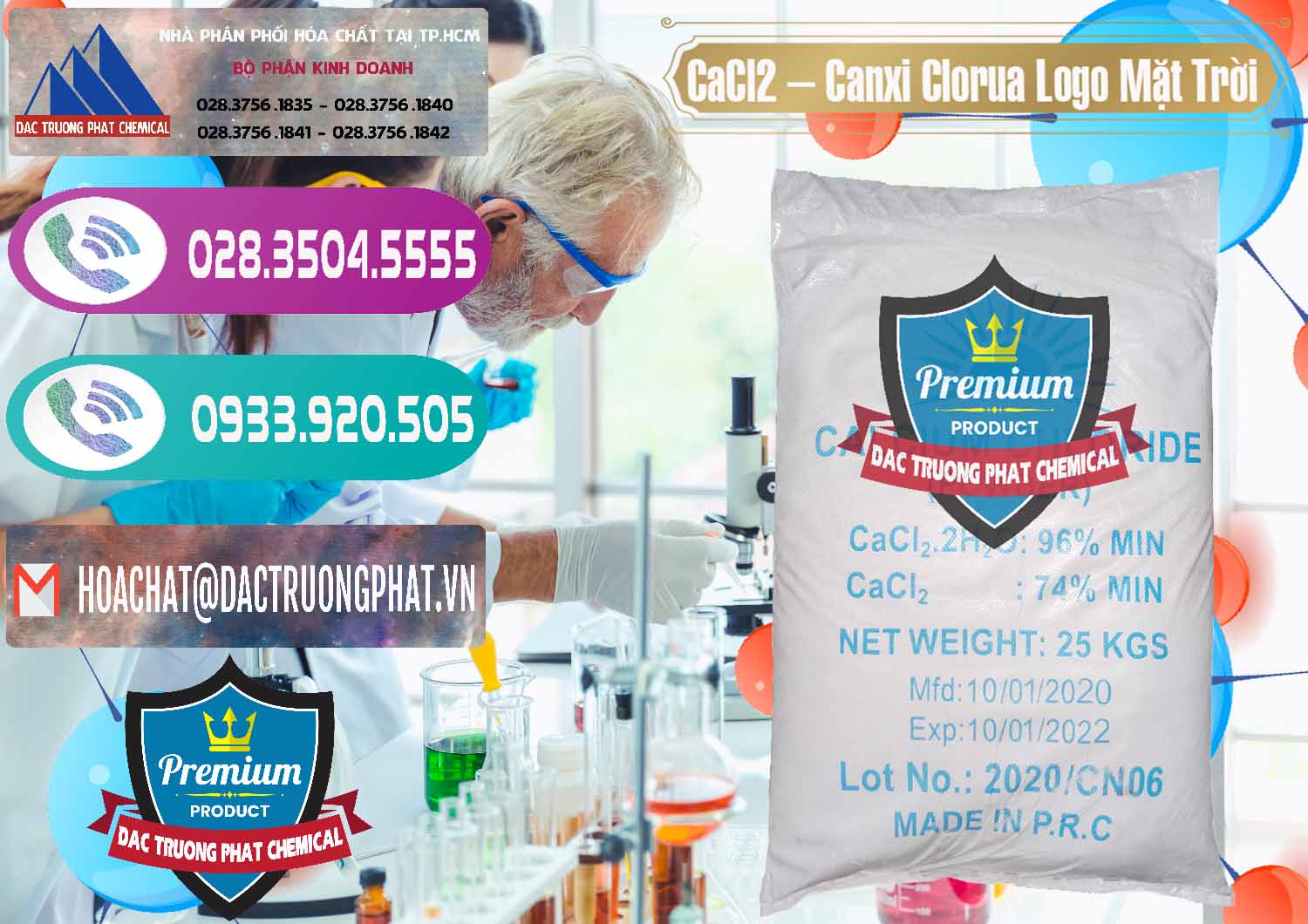 Bán & cung ứng CaCl2 – Canxi Clorua 96% Logo Mặt Trời Trung Quốc China - 0041 - Nơi phân phối & cung ứng hóa chất tại TP.HCM - hoachatxulynuoc.com