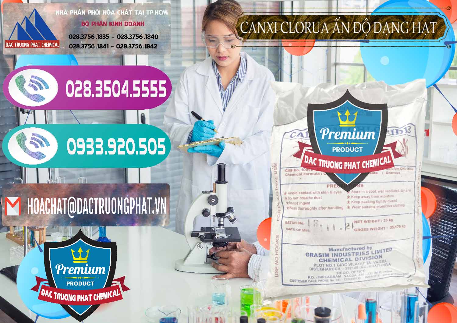 Nơi nhập khẩu ( bán ) CaCl2 – Canxi Clorua Dạng Hạt Aditya Birla Grasim Ấn Độ India - 0418 - Nơi chuyên kinh doanh và cung cấp hóa chất tại TP.HCM - hoachatxulynuoc.com