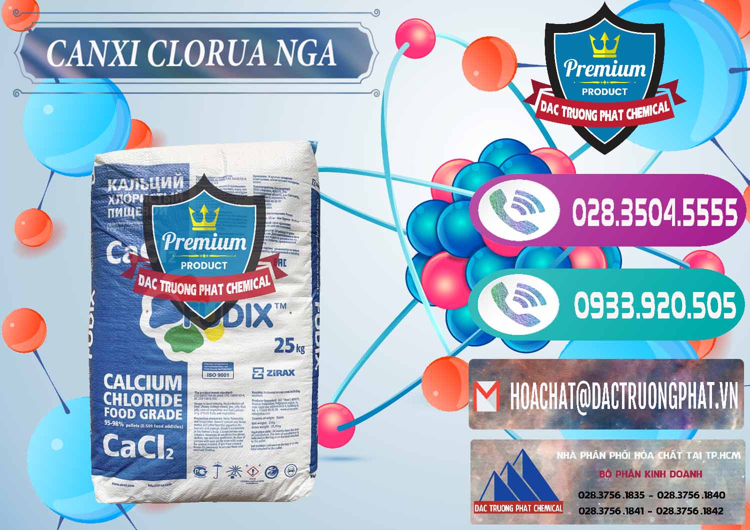 Nơi cung cấp ( bán ) CaCl2 – Canxi Clorua Nga Russia - 0430 - Đơn vị bán - phân phối hóa chất tại TP.HCM - hoachatxulynuoc.com
