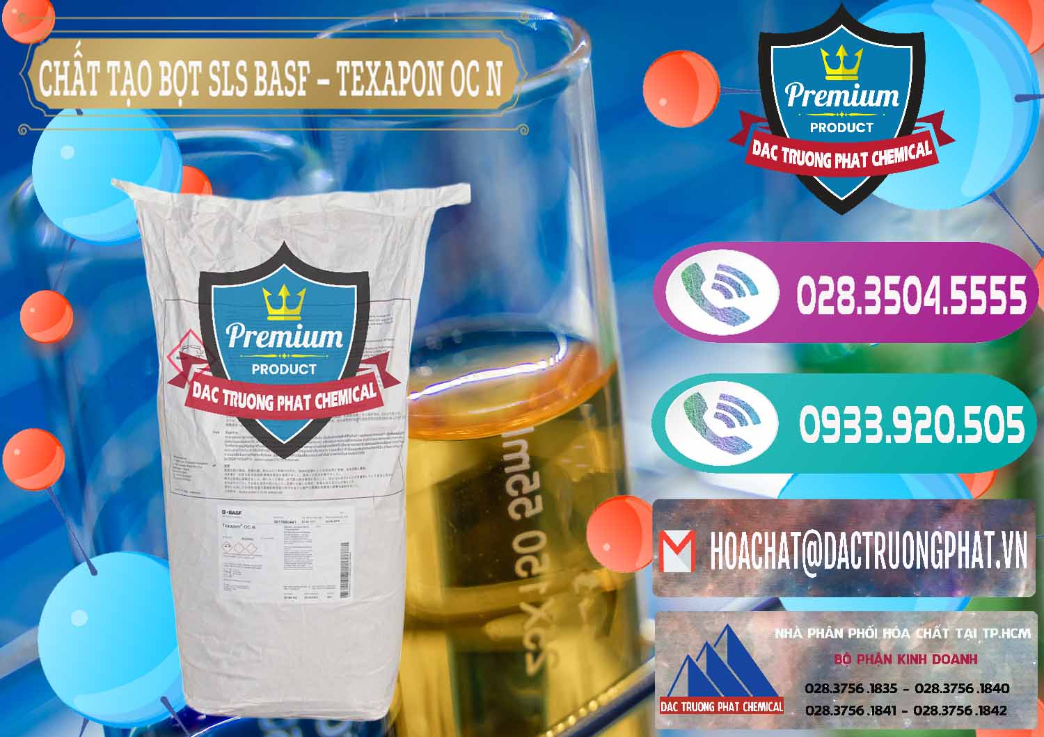 Nhà nhập khẩu - bán Chất Tạo Bọt SLS - Sodium Lauryl Sulfate BASF Texapon OC N - 0049 - Cty chuyên phân phối & nhập khẩu hóa chất tại TP.HCM - hoachatxulynuoc.com