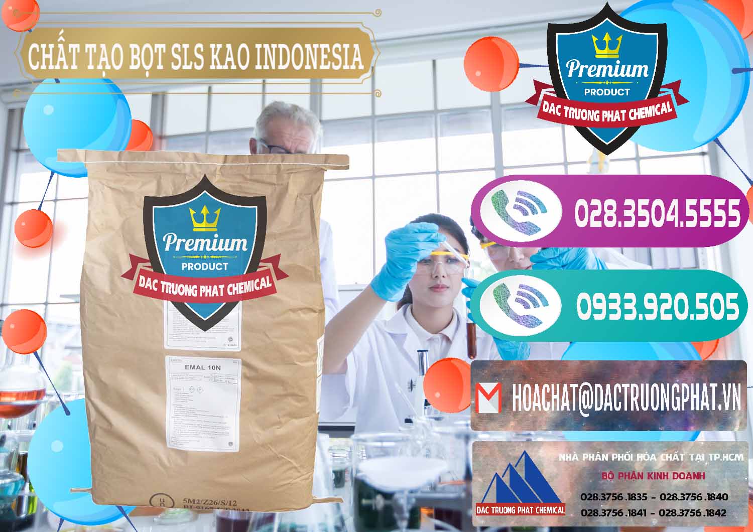 Cty chuyên bán và cung ứng Chất Tạo Bọt SLS - Sodium Lauryl Sulfate EMAL 10N KAO Indonesia - 0047 - Cty chuyên phân phối & bán hóa chất tại TP.HCM - hoachatxulynuoc.com