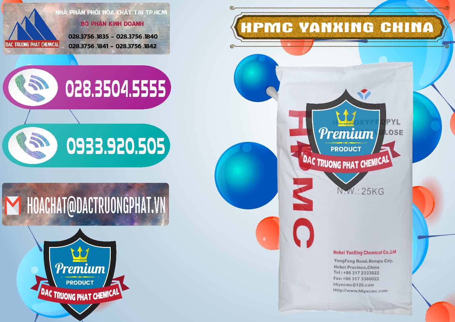 Đơn vị chuyên phân phối & bán Chất Tạo Đặc HPMC - Hydroxypropyl Methyl Cellulose Yanxing Trung Quốc China - 0483 - Nhà phân phối và cung cấp hóa chất tại TP.HCM - hoachatxulynuoc.com
