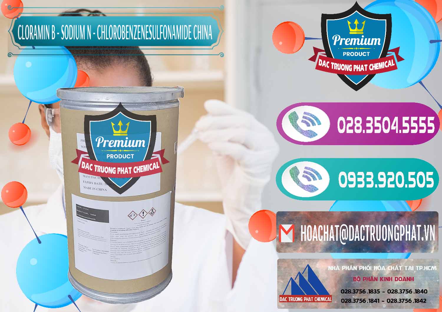 Công ty nhập khẩu & bán Cloramin B Khử Trùng, Diệt Khuẩn Trung Quốc China - 0298 - Cty chuyên phân phối - nhập khẩu hóa chất tại TP.HCM - hoachatxulynuoc.com
