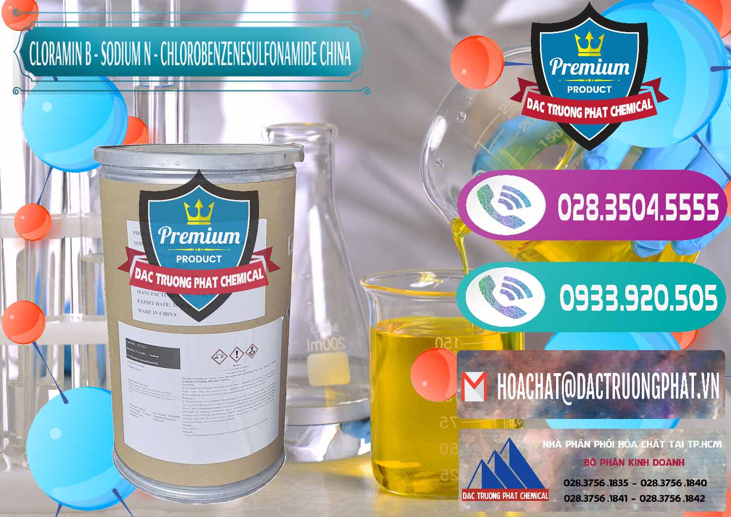 Đơn vị chuyên bán _ phân phối Cloramin B Khử Trùng, Diệt Khuẩn Trung Quốc China - 0298 - Nơi nhập khẩu & cung cấp hóa chất tại TP.HCM - hoachatxulynuoc.com