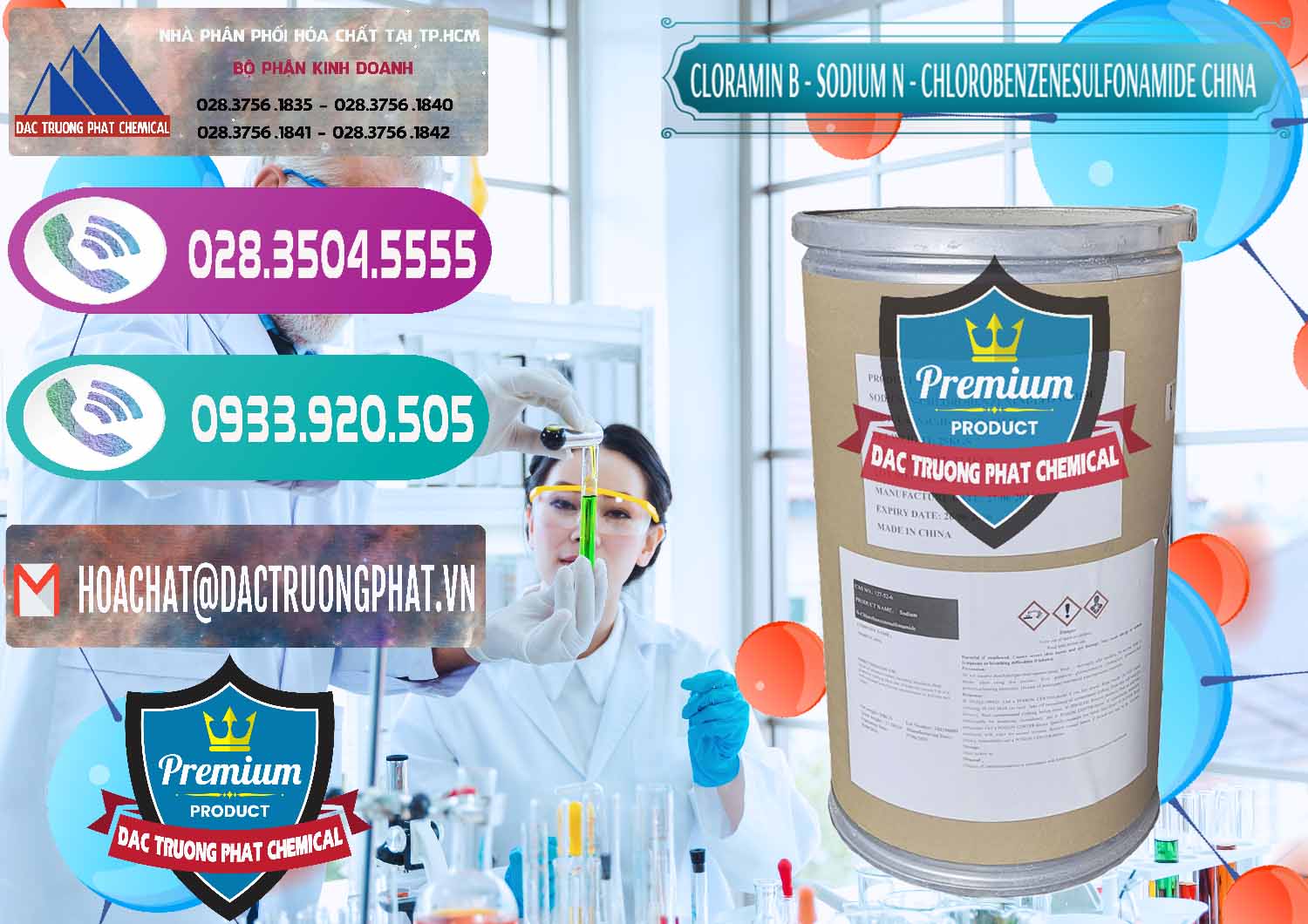 Bán & cung cấp Cloramin B Khử Trùng, Diệt Khuẩn Trung Quốc China - 0298 - Đơn vị bán ( phân phối ) hóa chất tại TP.HCM - hoachatxulynuoc.com