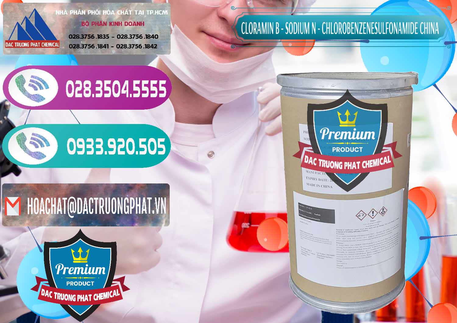Công ty chuyên bán _ cung ứng Cloramin B Khử Trùng, Diệt Khuẩn Trung Quốc China - 0298 - Đơn vị chuyên bán - phân phối hóa chất tại TP.HCM - hoachatxulynuoc.com