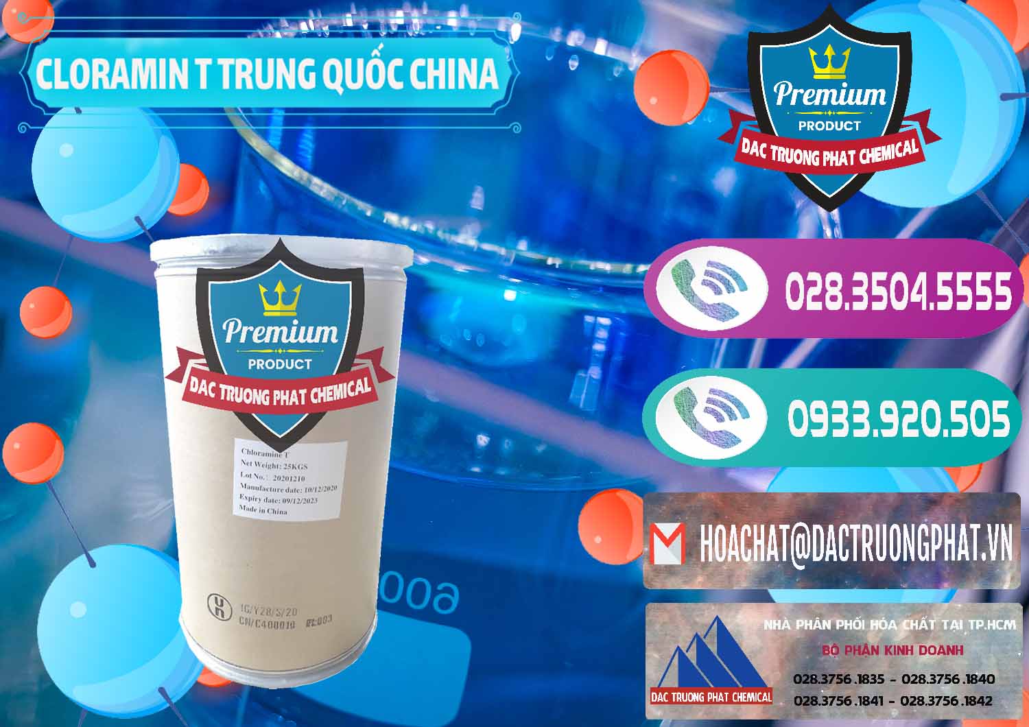 Nơi chuyên nhập khẩu và bán Cloramin T Khử Trùng, Diệt Khuẩn Trung Quốc China - 0301 - Nơi cung cấp ( bán ) hóa chất tại TP.HCM - hoachatxulynuoc.com