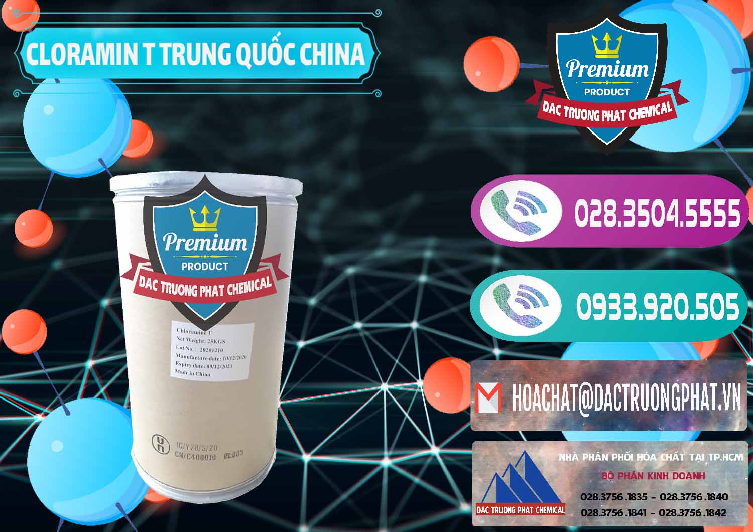 Đơn vị cung ứng - bán Cloramin T Khử Trùng, Diệt Khuẩn Trung Quốc China - 0301 - Chuyên phân phối và cung ứng hóa chất tại TP.HCM - hoachatxulynuoc.com