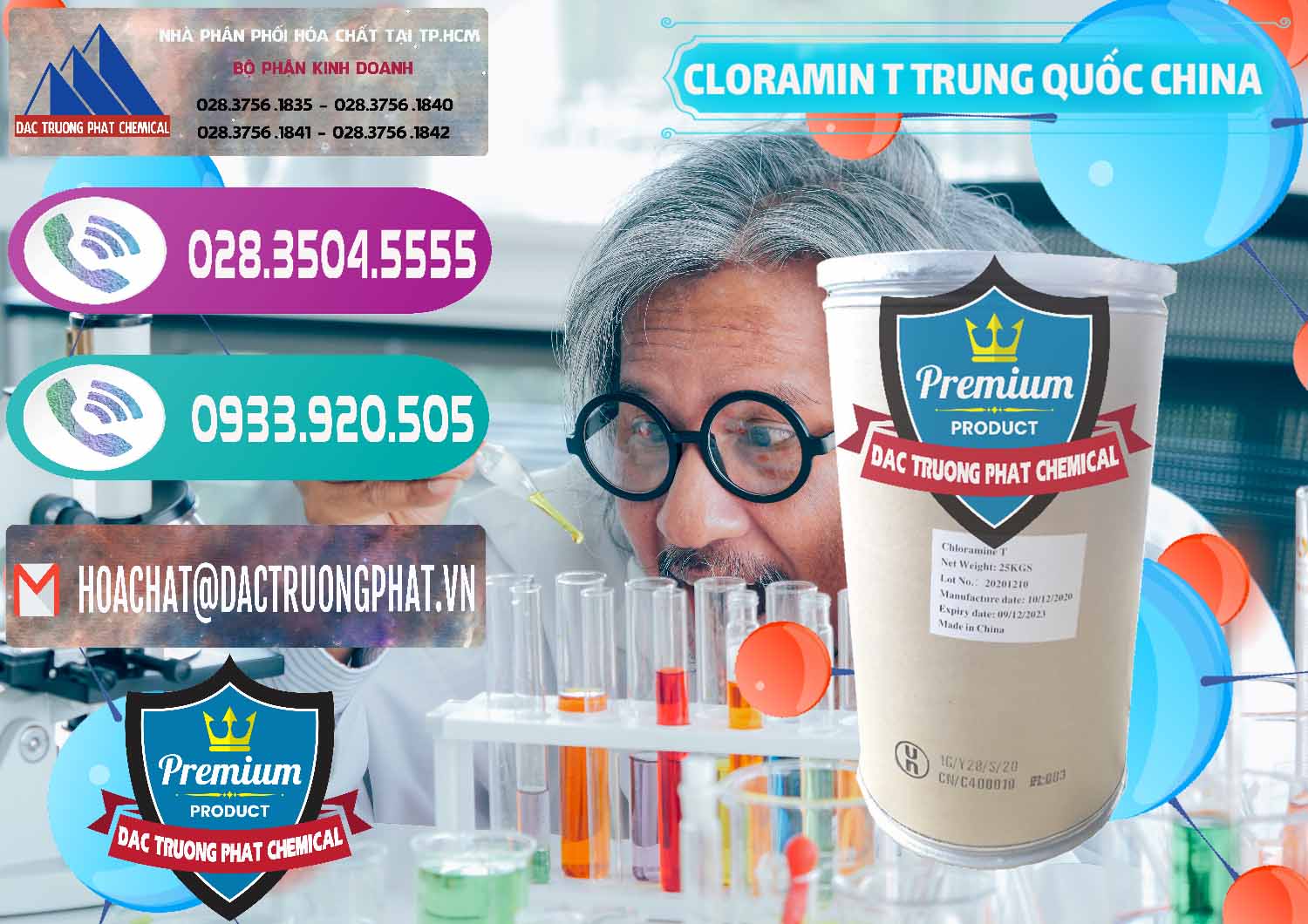 Cty chuyên kinh doanh - bán Cloramin T Khử Trùng, Diệt Khuẩn Trung Quốc China - 0301 - Chuyên cung ứng & phân phối hóa chất tại TP.HCM - hoachatxulynuoc.com