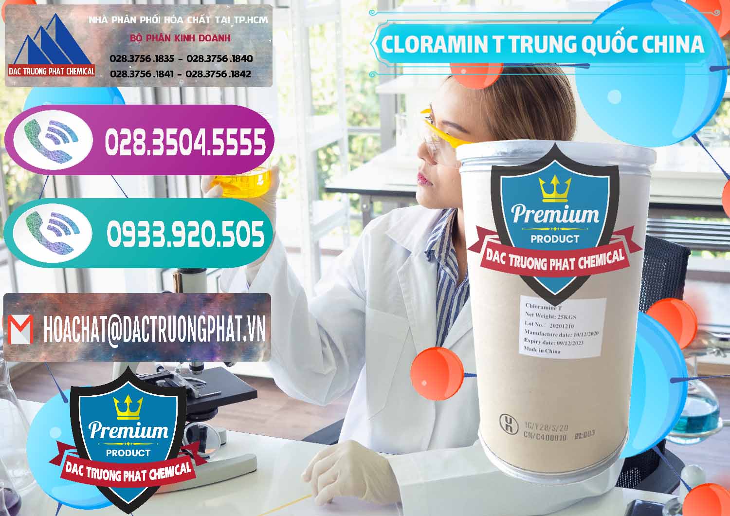 Đơn vị chuyên bán _ cung cấp Cloramin T Khử Trùng, Diệt Khuẩn Trung Quốc China - 0301 - Công ty phân phối & nhập khẩu hóa chất tại TP.HCM - hoachatxulynuoc.com