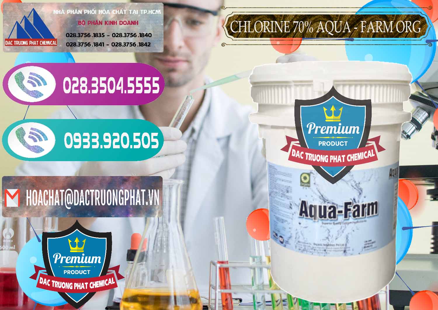 Đơn vị bán - cung ứng Chlorine – Clorin 70% Aqua - Farm ORG Organic Ấn Độ India - 0246 - Công ty chuyên phân phối _ bán hóa chất tại TP.HCM - hoachatxulynuoc.com