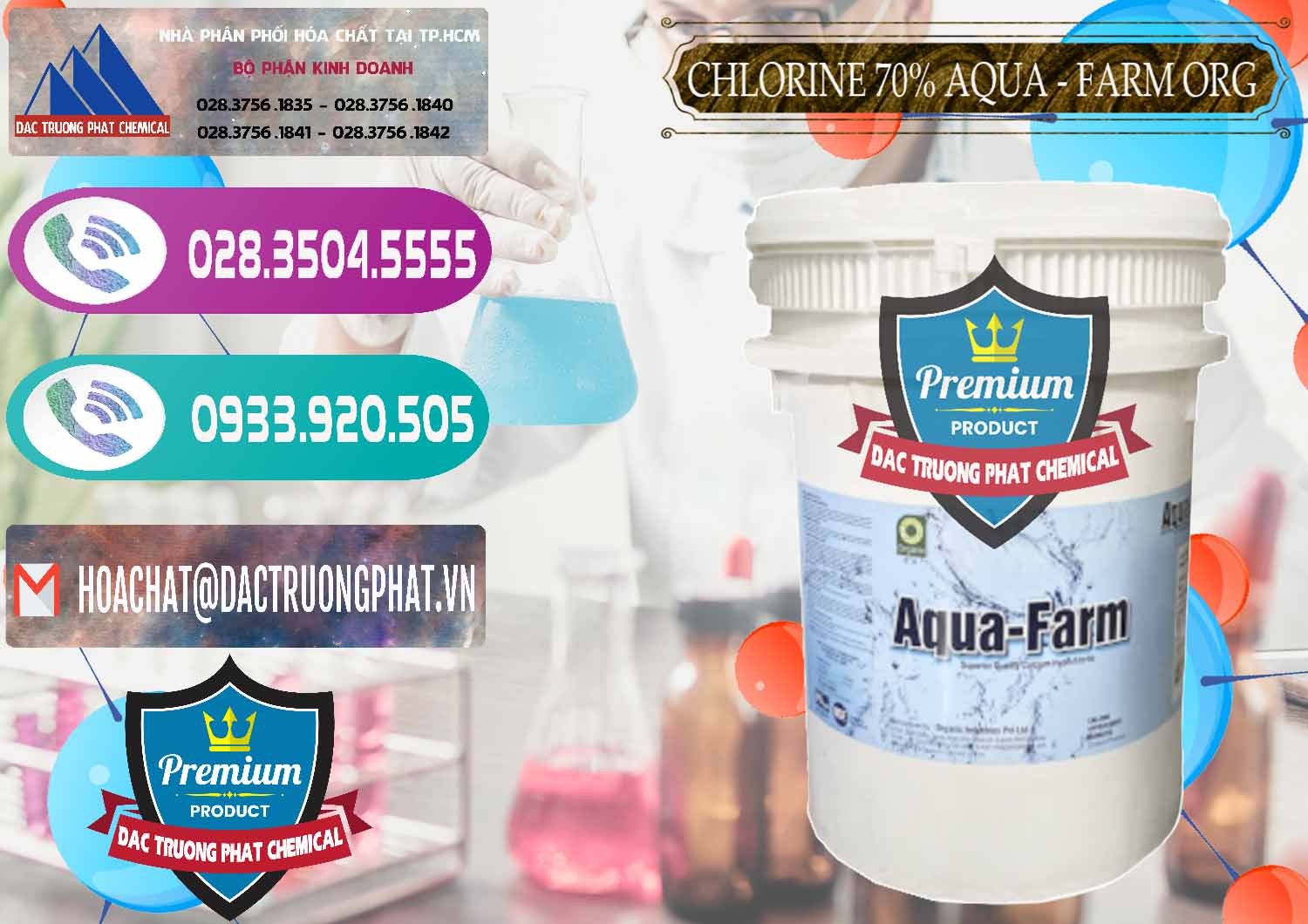 Đơn vị phân phối và bán Chlorine – Clorin 70% Aqua - Farm ORG Organic Ấn Độ India - 0246 - Công ty chuyên kinh doanh - cung cấp hóa chất tại TP.HCM - hoachatxulynuoc.com