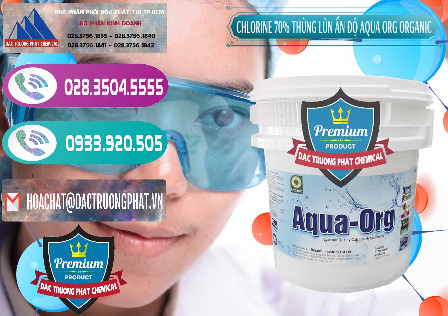 Chuyên phân phối & bán Chlorine – Clorin 70% Thùng Lùn Ấn Độ Aqua ORG Organic India - 0212 - Chuyên cung cấp - bán hóa chất tại TP.HCM - hoachatxulynuoc.com