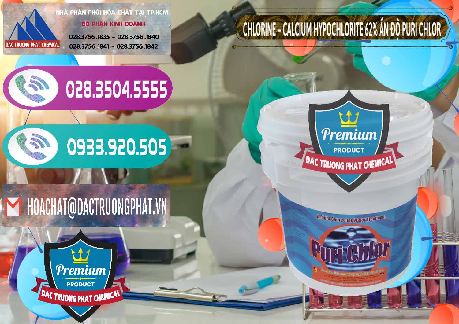 Bán & cung ứng Chlorine – Clorin 62% Puri Chlo Ấn Độ India - 0052 - Đơn vị chuyên cung cấp & bán hóa chất tại TP.HCM - hoachatxulynuoc.com