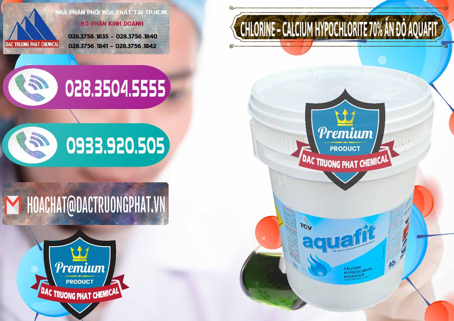 Đơn vị chuyên phân phối - bán Clorin – Chlorine 70% Aquafit Thùng Cao TGV Ấn Độ India - 0054 - Nơi nhập khẩu ( cung cấp ) hóa chất tại TP.HCM - hoachatxulynuoc.com