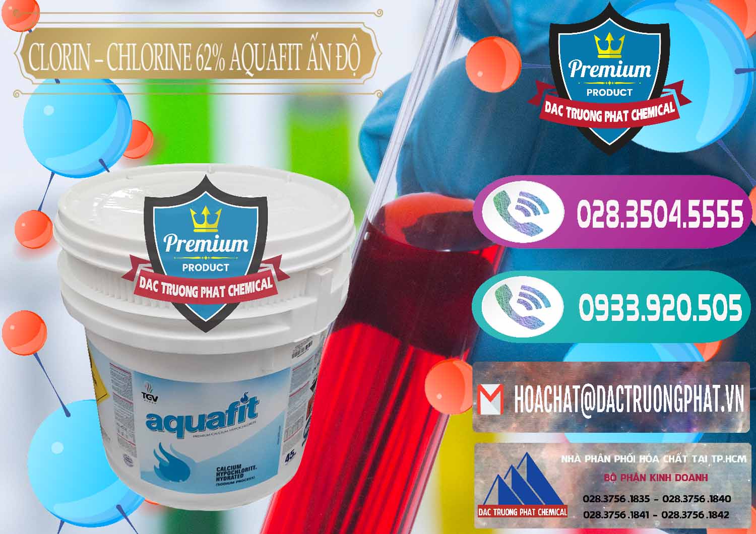 Chuyên cung ứng & bán Clorin - Chlorine 62% Aquafit Thùng Lùn Ấn Độ India - 0057 - Nhà nhập khẩu và phân phối hóa chất tại TP.HCM - hoachatxulynuoc.com