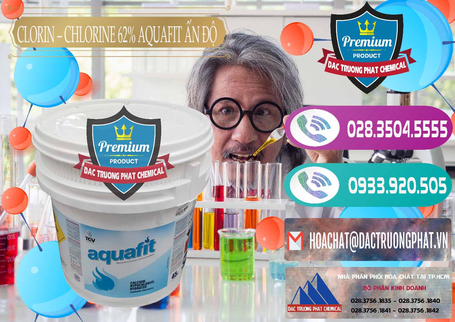 Đơn vị nhập khẩu và bán Clorin - Chlorine 62% Aquafit Thùng Lùn Ấn Độ India - 0057 - Đơn vị chuyên phân phối ( nhập khẩu ) hóa chất tại TP.HCM - hoachatxulynuoc.com