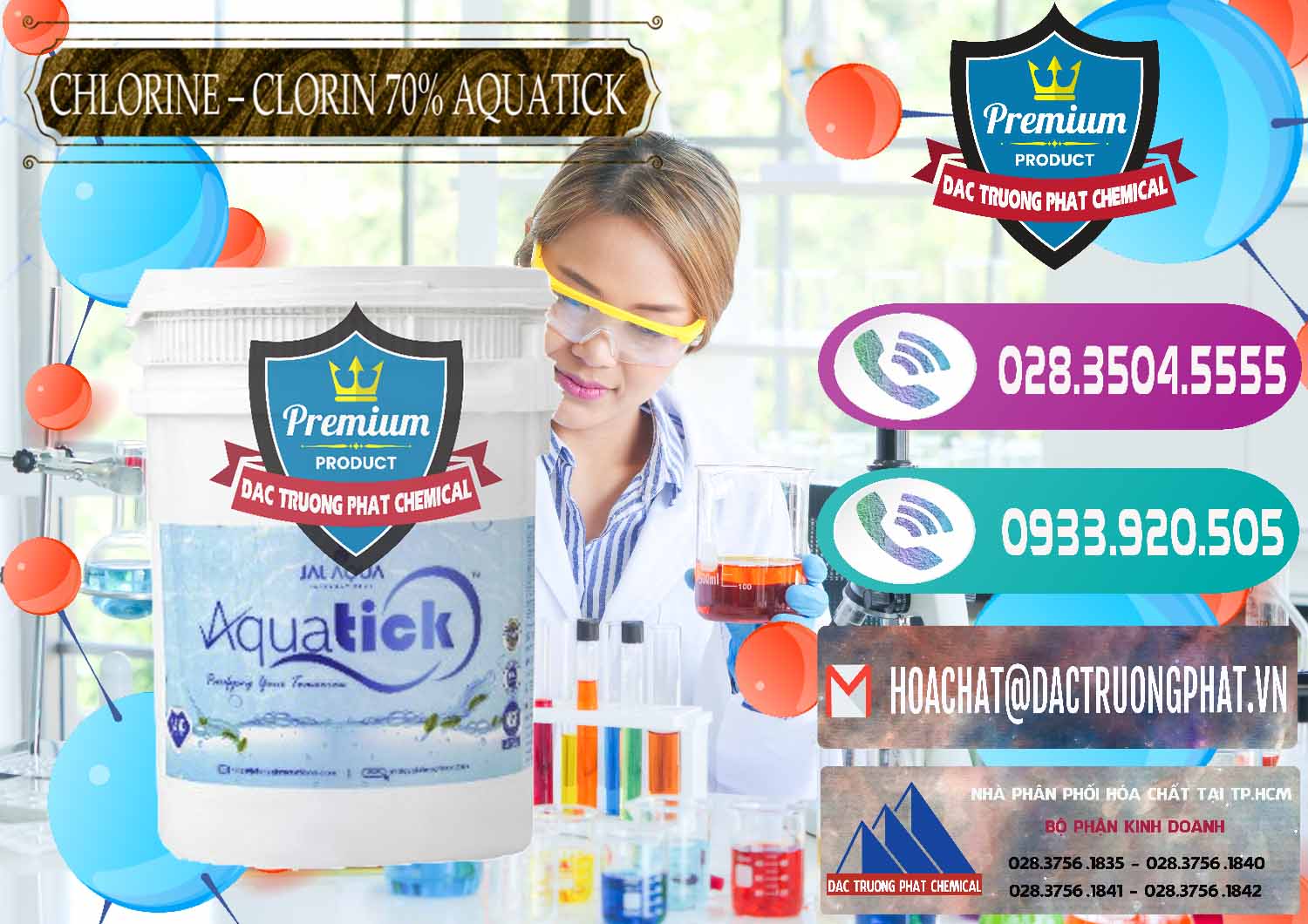Nơi chuyên bán - cung cấp Chlorine – Clorin 70% Aquatick Thùng Cao Jal Aqua Ấn Độ India - 0237 - Đơn vị chuyên phân phối - bán hóa chất tại TP.HCM - hoachatxulynuoc.com