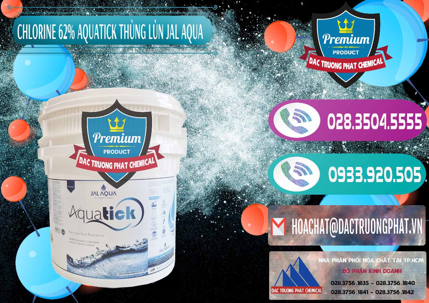 Công ty chuyên bán & phân phối Chlorine – Clorin 62% Aquatick Thùng Lùn Jal Aqua Ấn Độ India - 0238 - Cty phân phối & kinh doanh hóa chất tại TP.HCM - hoachatxulynuoc.com