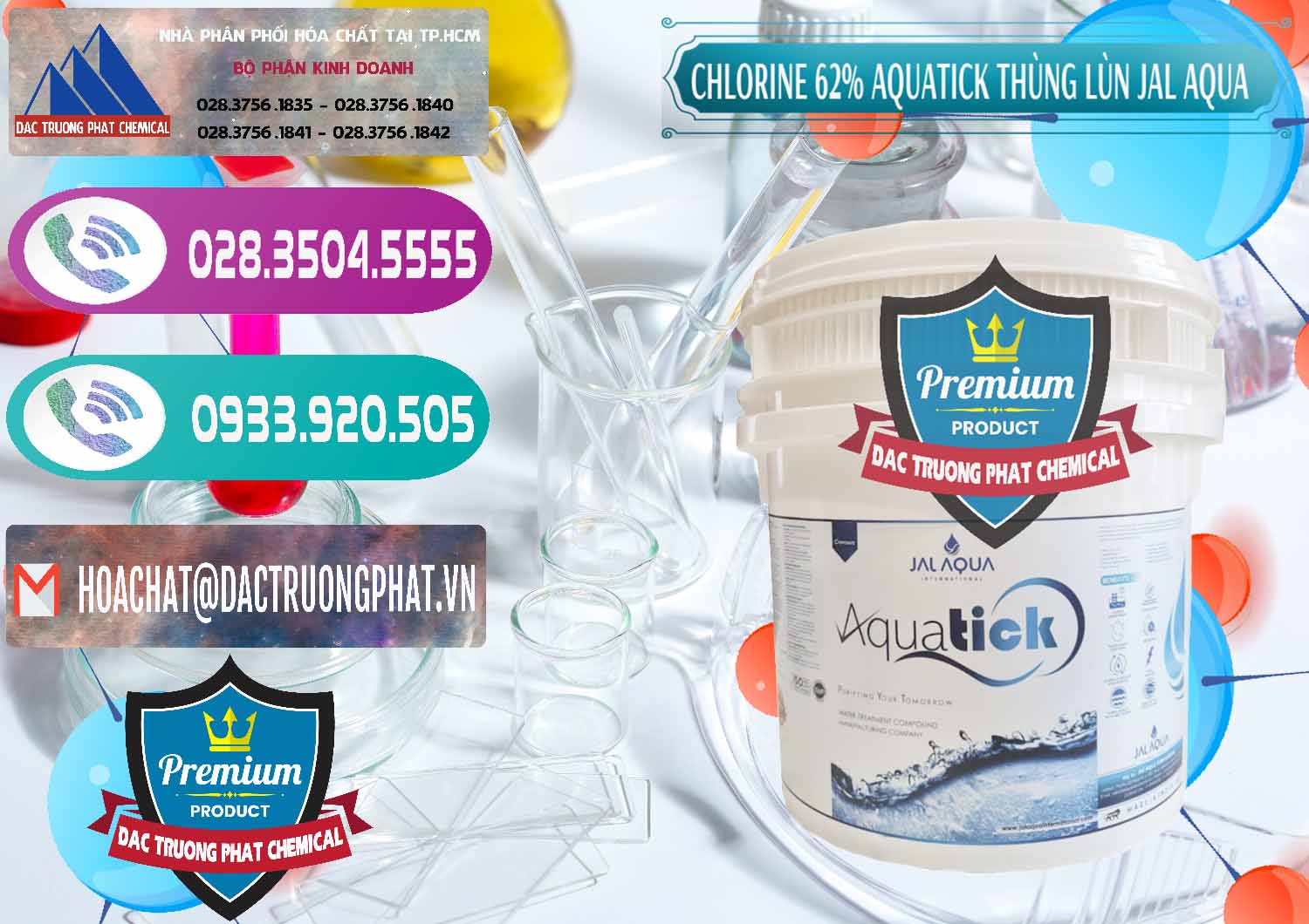 Cty chuyên cung cấp ( bán ) Chlorine – Clorin 62% Aquatick Thùng Lùn Jal Aqua Ấn Độ India - 0238 - Cung cấp và phân phối hóa chất tại TP.HCM - hoachatxulynuoc.com