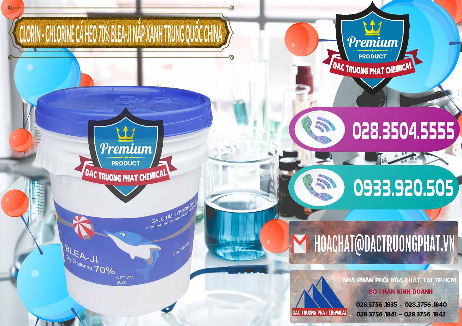 Công ty chuyên nhập khẩu & bán Clorin - Chlorine Cá Heo 70% Cá Heo Blea-Ji Thùng Tròn Nắp Xanh Trung Quốc China - 0208 - Kinh doanh ( phân phối ) hóa chất tại TP.HCM - hoachatxulynuoc.com