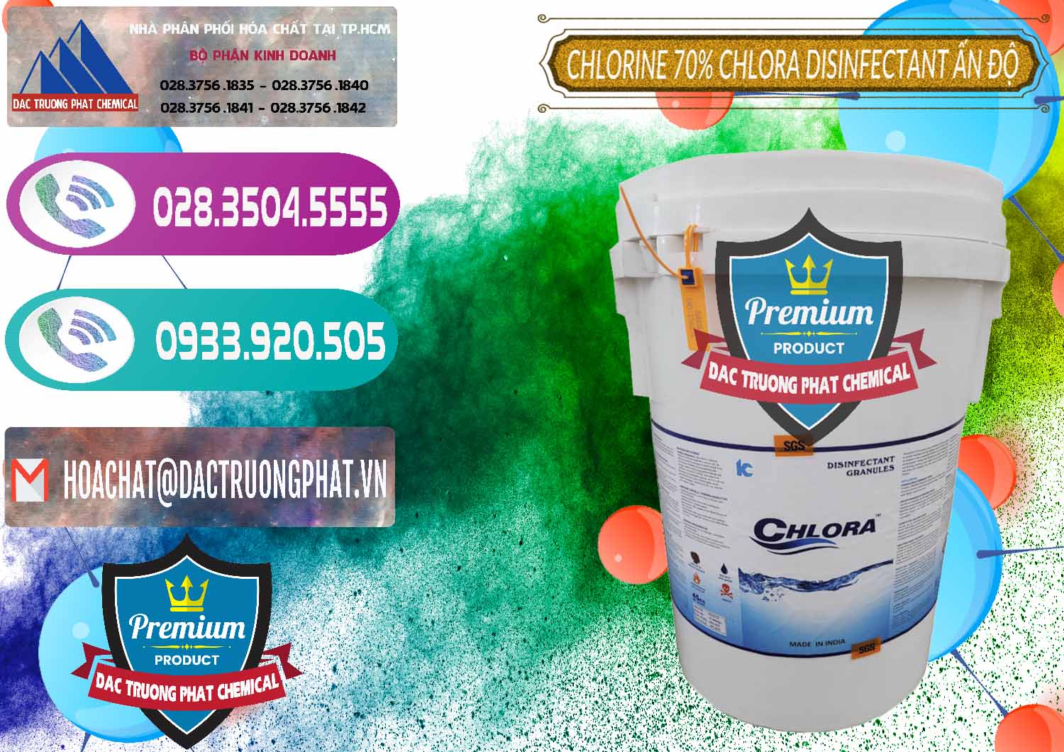 Nhà nhập khẩu & bán Chlorine – Clorin 70% Chlora Disinfectant Ấn Độ India - 0213 - Đơn vị chuyên nhập khẩu và phân phối hóa chất tại TP.HCM - hoachatxulynuoc.com