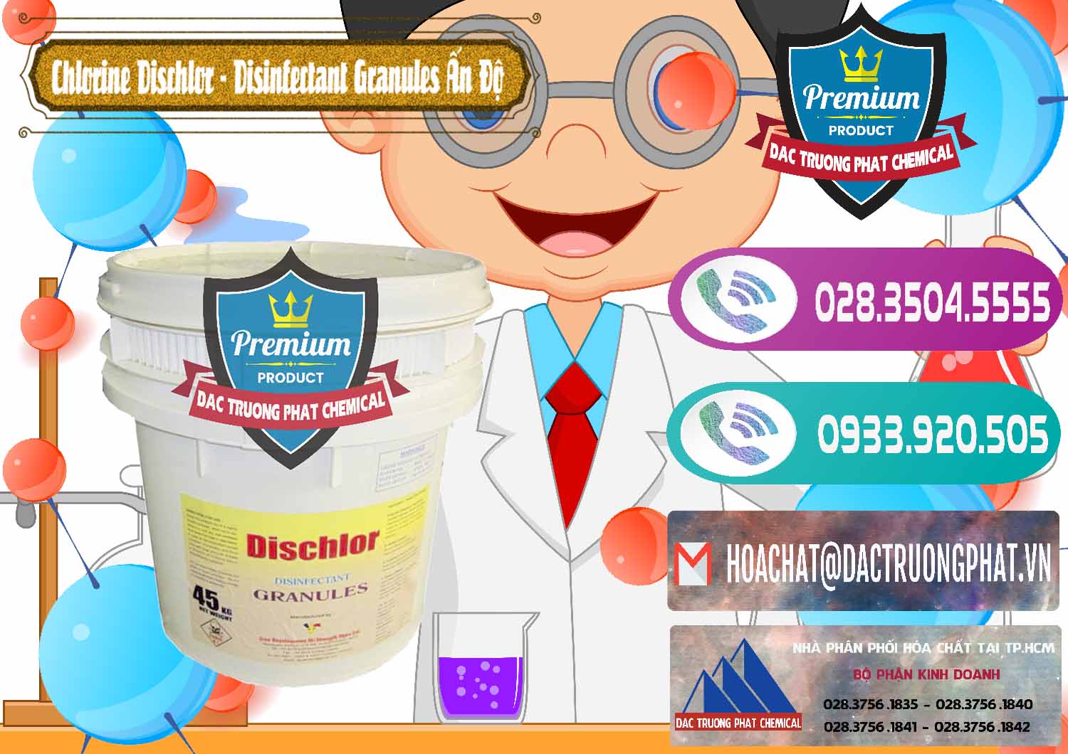 Cty phân phối _ bán Chlorine – Clorin 70% Dischlor - Disinfectant Granules Ấn Độ India - 0248 - Nhà cung cấp - nhập khẩu hóa chất tại TP.HCM - hoachatxulynuoc.com