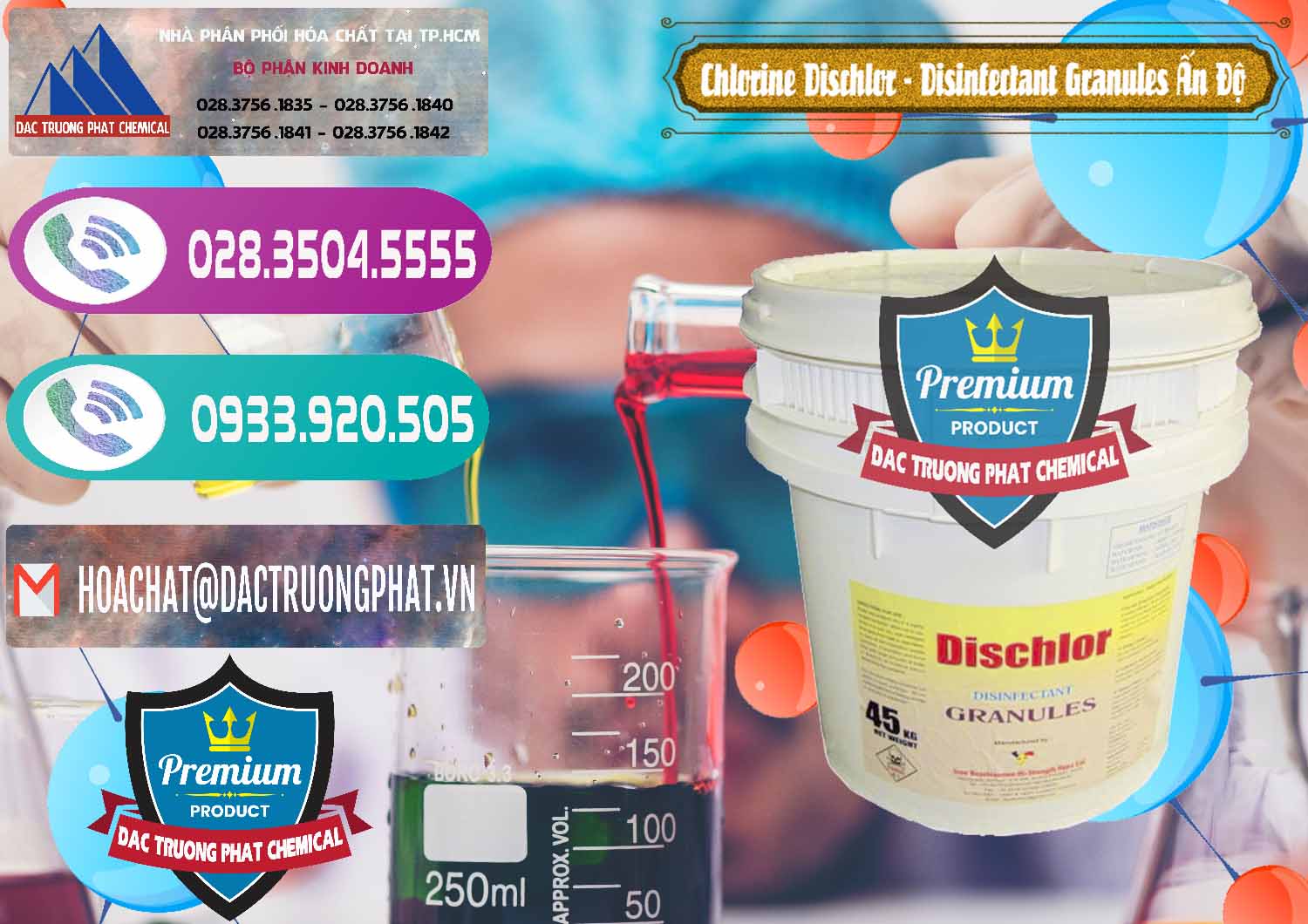 Chuyên cung ứng - bán Chlorine – Clorin 70% Dischlor - Disinfectant Granules Ấn Độ India - 0248 - Cty chuyên nhập khẩu và phân phối hóa chất tại TP.HCM - hoachatxulynuoc.com