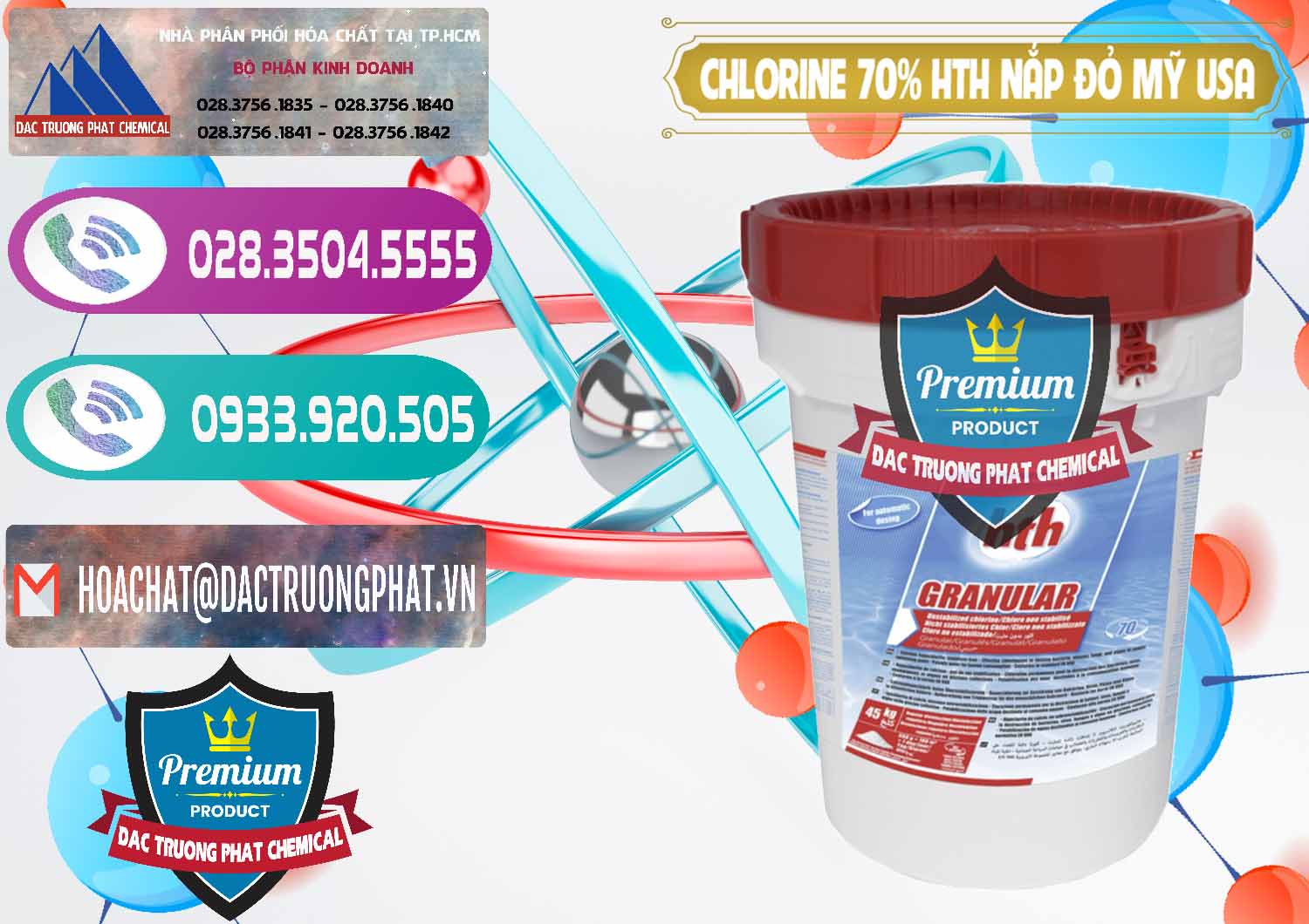 Công ty chuyên cung ứng và bán Clorin – Chlorine 70% HTH Nắp Đỏ Mỹ Usa - 0244 - Cty nhập khẩu ( cung cấp ) hóa chất tại TP.HCM - hoachatxulynuoc.com